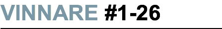 VINNARE #1-26